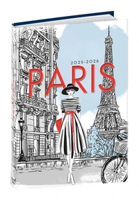 Agenda année scolaire 2025-2026 - Eurotextagenda - Journalier - Multilingue - Cities - 12 mois de août à juillet - 12x17 cm