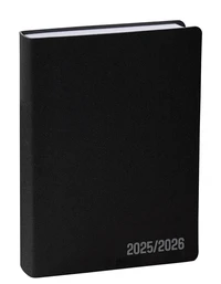 Agenda année scolaire 2025-2026 - Eurotextagenda - Journalier - Multilingue - Galaxy - 12 mois de août à juillet - 12x17 cm - Papier Clairefontaine blanc - Noir
