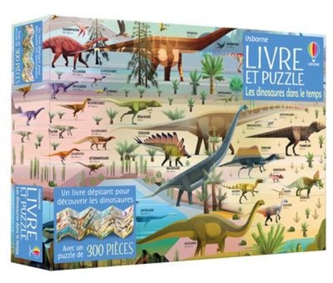 Les dinosaures dans le temps. Avec 1 livre dépliant et 1 puzzle de 300 pièces