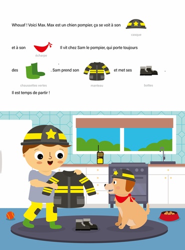 Max aide les pompiers. Une histoire avec des autocollants
