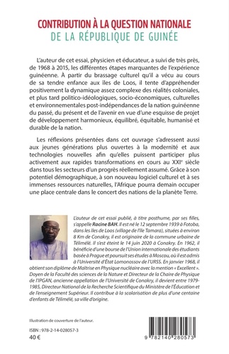 Contribution à la question nationale de la République de Guinée
