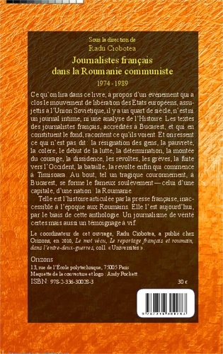 Journalistes français dans la Roumanie communiste (1974-1989)