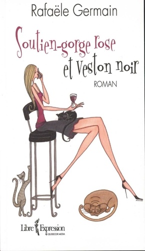 Rafaële Germain - Soutien gorge rose et veston noir.