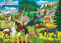 Les chevaux / puzzle