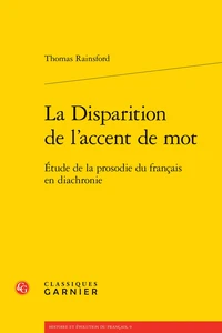 La Disparition de l'accent de mot