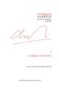 Le (dé)goût de l'archive