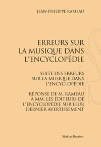 Erreurs sur la musique dans l'Encyclopédie, Suite des erreurs sur la musique dans l'Encyclopédie