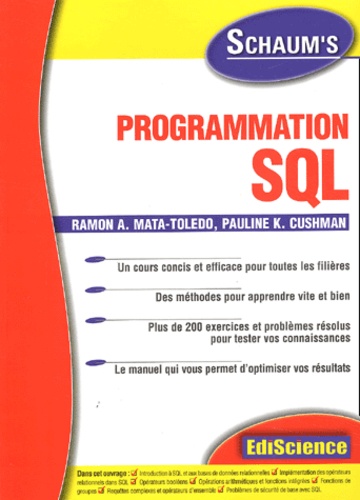 Ramon-A Mata-Toledo et Pauline-K Cushman - Programmation SQL.