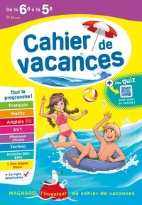 Cahier de vacances de la 6e à la 5e
