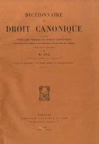 Dictionnaire de droit canonique