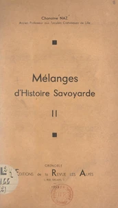 Mélanges d'Histoire savoyarde (2)