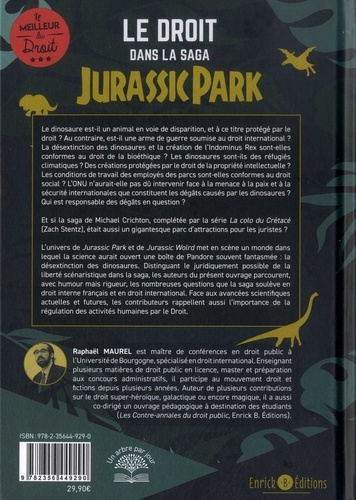 Le droit dans la saga Jurassic Park