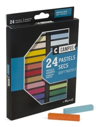 Boite 24 pastels secs
