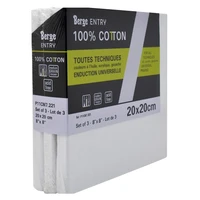 Lot de 3 châssis berge entry coton - ass - 20 x 20 cm