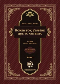 Boker tov, j'espere que tu vas bien. Hovot Halevavot