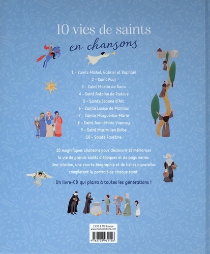 10 vies de saints en chansons  avec 1 CD audio