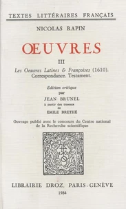 Ouvres III