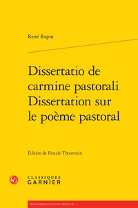 Dissertation sur le poème pastoral