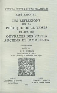 Les Réflexions sur la poétique de ce temps et sur les ouvrages des poètes anciens et modernes