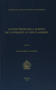 Les doctrines de la science de l'Antiquité à l'âge classique