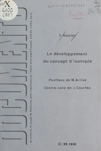 Le développement du concept d'isotopie