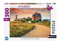 RAVENSBURGER PAPET - Nathan puzzle 500 p - Vers le phare de Ploumanac’h, Bretagne