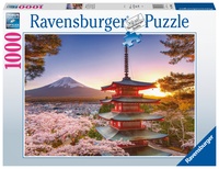RAVENSBURGER PAPET - Puzzle 1000 p - Cerisiers en fleurs du Mont Fuji