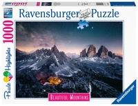 RAVENSBURGER PAPET - PUZZLE 1000 P - LES TRE CIME DI LAVAREDO, DOLOMITES (PUZZLE HIGHLIGHTS)