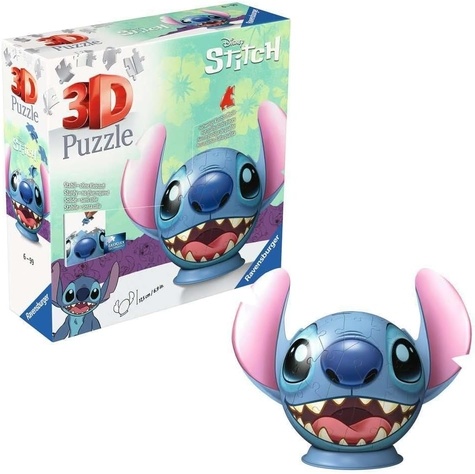 Puzzle 3D Ballon Stitch Ravensburger – 72 Pièces Numérotées, Sans Colle, 13 Cm, Dès 6 Ans