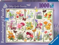 Puzzle Affiches de fleurs du jardin (1000 pièces)