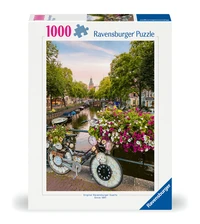 Puzzle Vélo et fleurs à Amsterdam (1000 pièces)​
