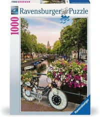 Puzzle Vélo et fleurs à Amsterdam (1000 pièces)