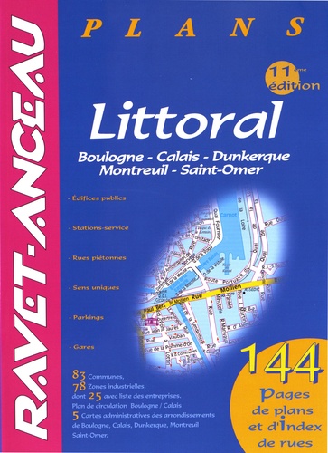  Ravet-Anceau - Plans Littoral - Boulogne, Calais, Dunkerque, Montreuil, Saint-Omer.