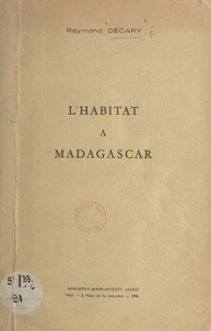 L'habitat à Madagascar