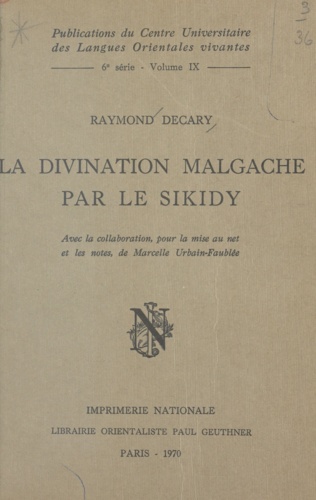 La divination malgache par le Sikidy