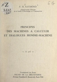 Principes des machines à calculer et dialogues homme-machine