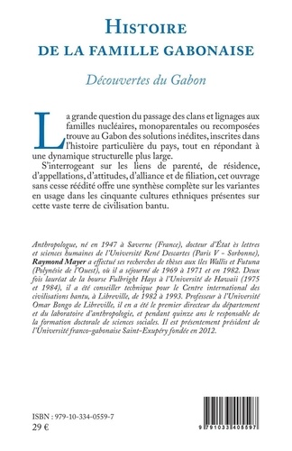 Histoire de la famille gabonaise. Découvertes du Gabon