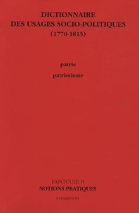 Dictionnaire des usages socio-politiques (1770-1815)