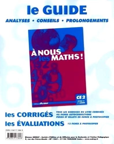 Raymonde Rouch et Isabelle Tauzin - A nous les maths ! CE2 Classeur-guide - Livre du maître.