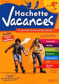 Hachette vacances de la 4e à la 3e, 13-14 ans