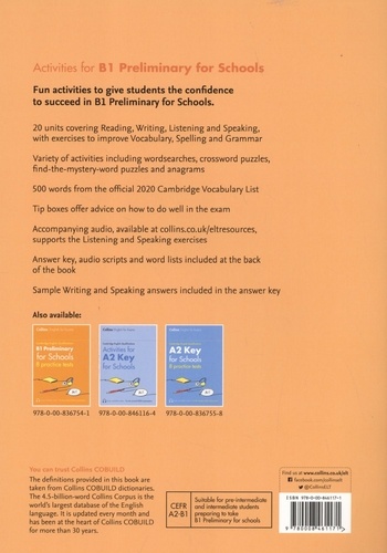 Activities for B1 Preliminary for Schools. Cambridge English Qualifications