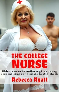The College Nurse: Older Woman In Uniform Gives Young Student Stud An Intimate Health Check