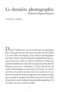 La dernière photographie