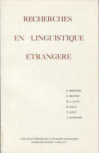 Recherches en linguistique étrangère