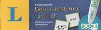  Redaktion Langenscheidt et Ina Worms - Langenscheidt Deutsch-Memo für Kids - Spielerish Deutsch lernen. 200 Karten influsive Spielanleitung.