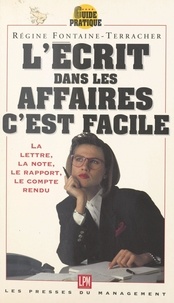 Régine Fontaine-Terracher - L'Écrit dans les affaires.