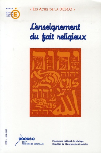 Régis Debray et Claude Langlois - L'enseignement du fait religieux.