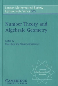 Number Theory and Algebraic Geometry