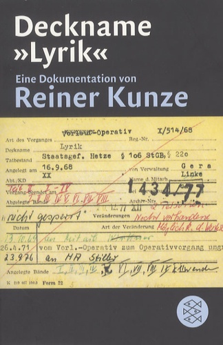 Reiner Kunze - Deckname Lyrik.