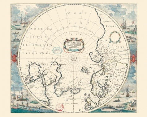 Le pôle arctique. 85 x 68 cm